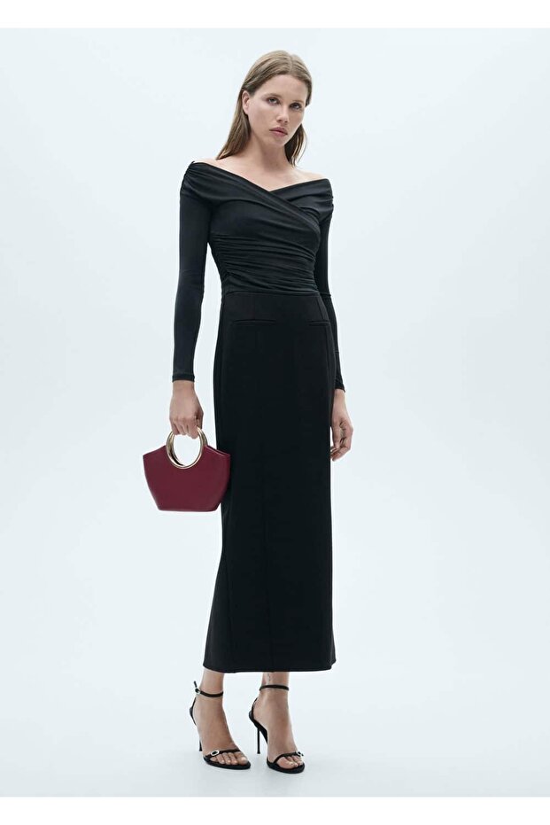 Kruvaze tasarımlı tişört - 2