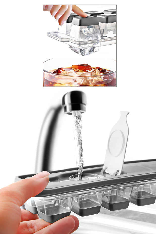Set of 6 Push and Remove Ice Mold with Silicone Cover