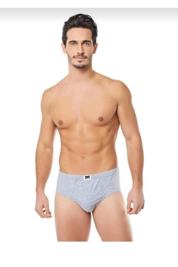 6 Pieces Men's Gray Slip Panties - 0109