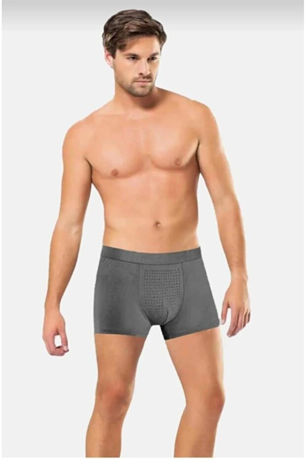 1284 ERKEK NEFES ALAN BAMBU BOXER 3 ADET - 1