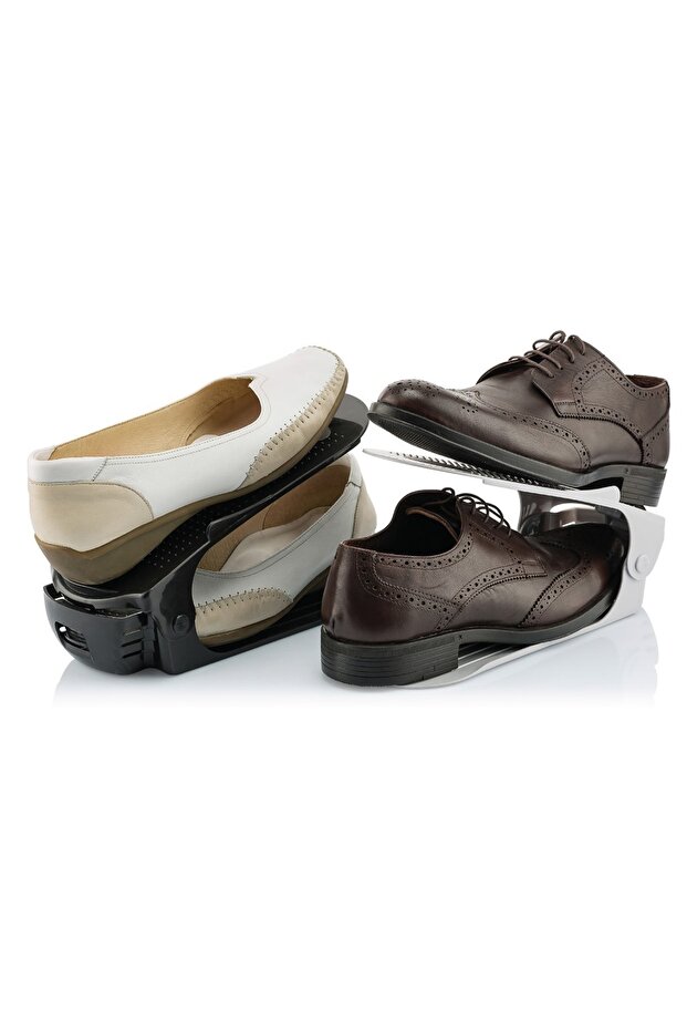 Siyah Ayarlanabilir 4 Kademeli Ayakkabı Rampası 10'lu Set - 5