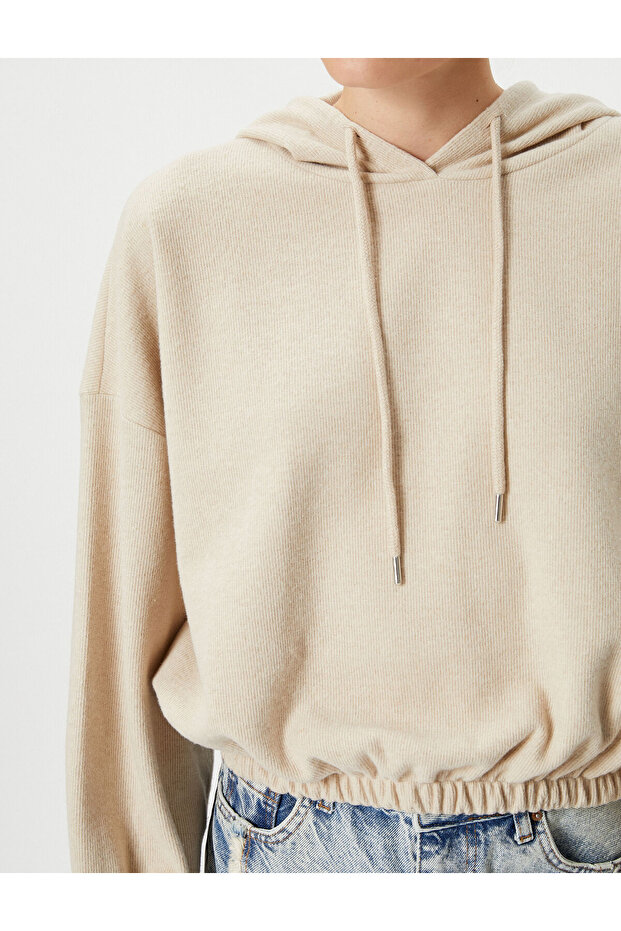 Kapuzenpullover mit elastischem Bund und Handgelenken - 5