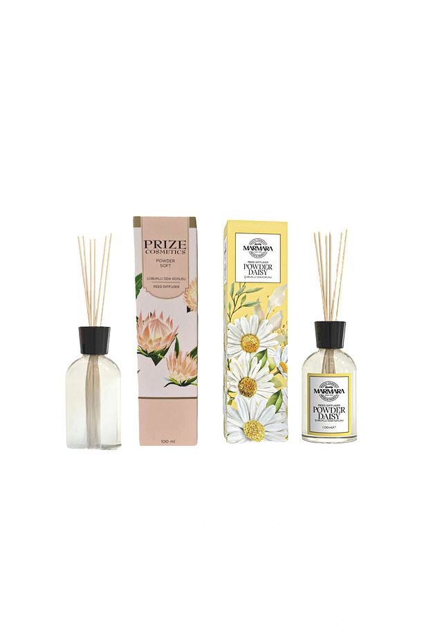 Powder Soft Çubuklu Oda Kokusu 100 ml & Marmara Powder Daisy Çubuklu Oda Kokusu 100 ml - 1
