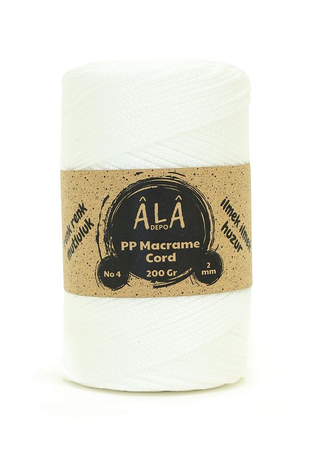 2 mm - 200 gr Polyester (PP) Makrome İpi 230 Mt Polyester Makrome İp Supla İp Ve Çanta İpliği - 1