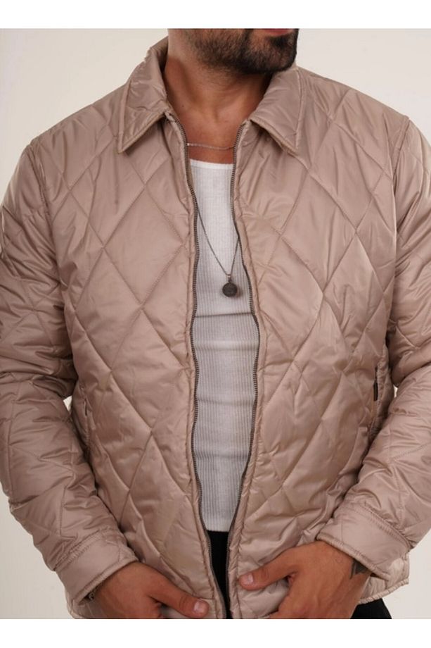 Geniş Baklava Desenli Kapitone Mont PNC 5064 - 3