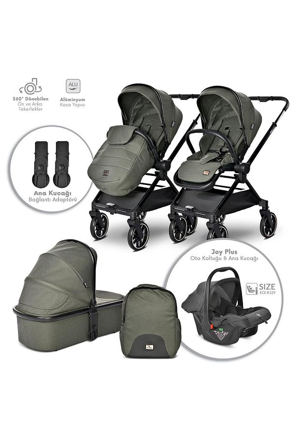 Lorelli Reya 3 in 1 Travel Sistem Bebek Arabası - Green - 1