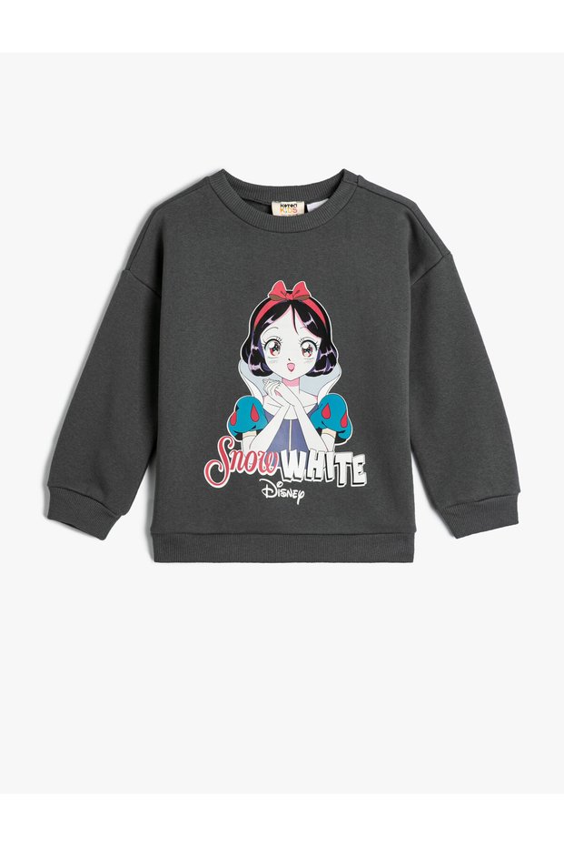 Snow White Sweat Licensed Long Sleeve Crew Neck With Ribbon