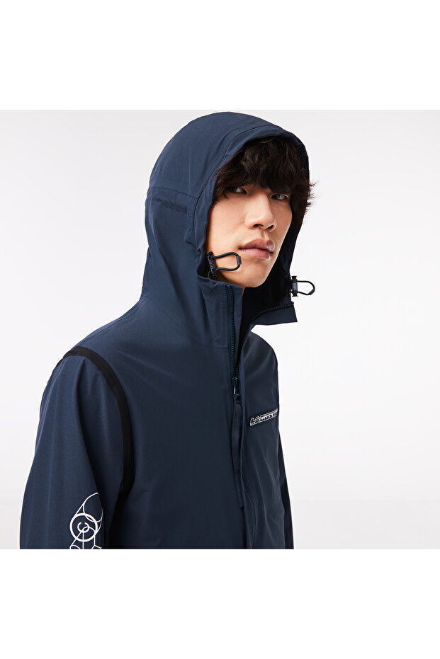 Active Erkek Regular Fit Kapüşonlu Baskılı Lacivert Mont - 2