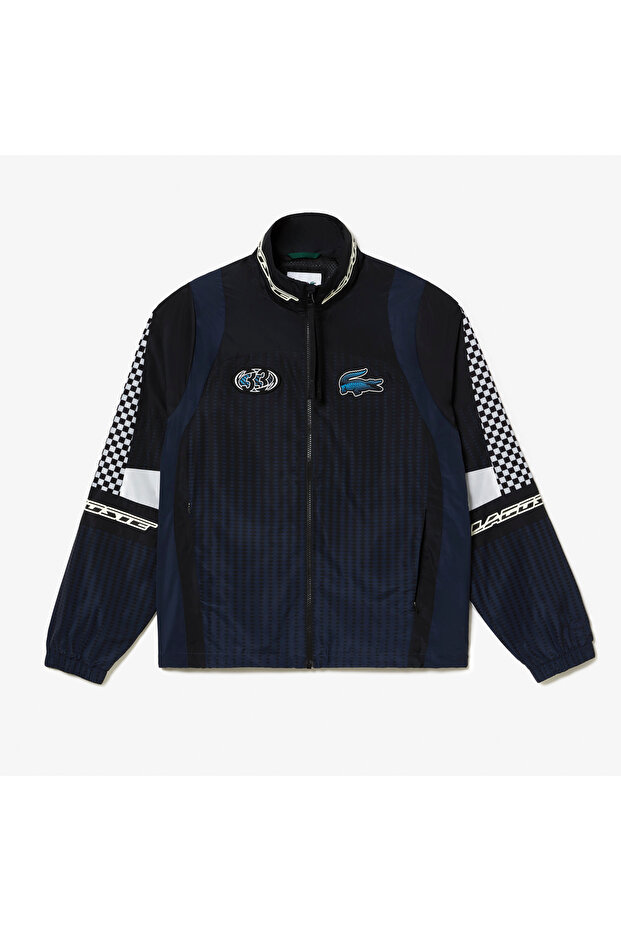 Active Erkek Dik Yaka Baskılı Siyah Mont - 4