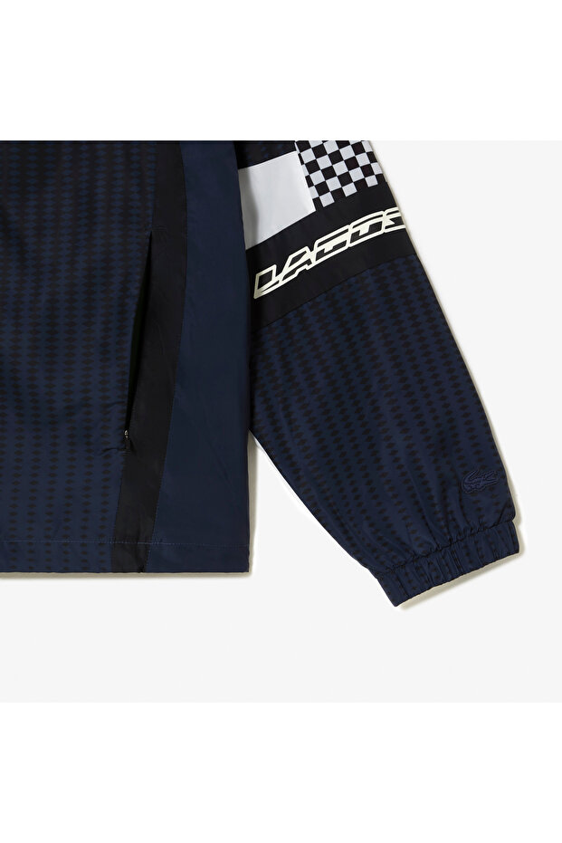 Active Erkek Dik Yaka Baskılı Siyah Mont - 8