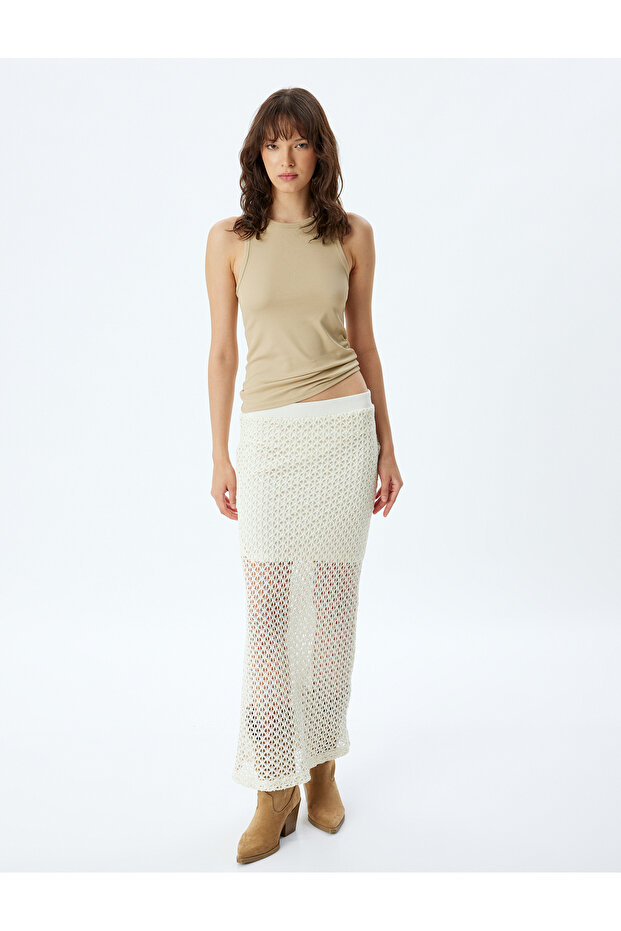 Halter Collar Ribbed Slim Fit Athlete