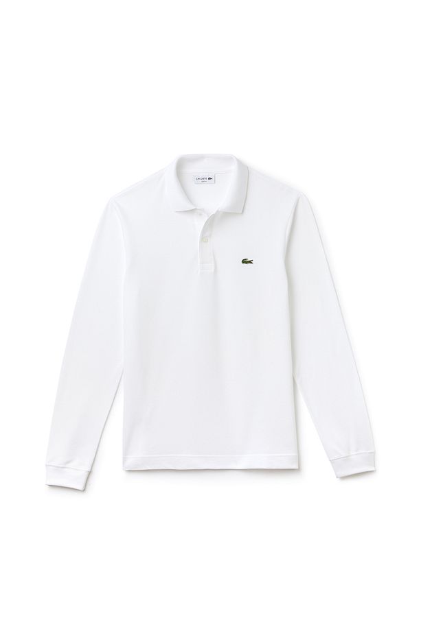 L.12.12 Erkek Slim Fit Uzun Kollu Beyaz Polo - 5