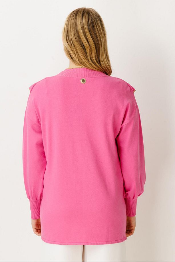 Fırfırlı Hırka PEMBE - 6