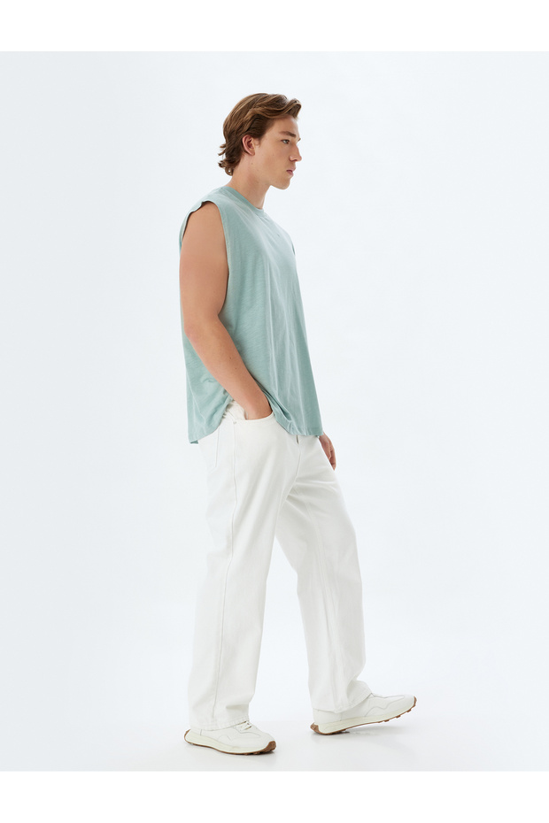 Basic Athlete Crew Neck Sleeveless Cotton