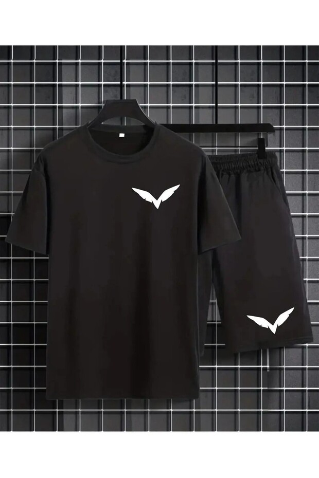 Men's Printed Tracksuit Set - T-Shirt & Shorts