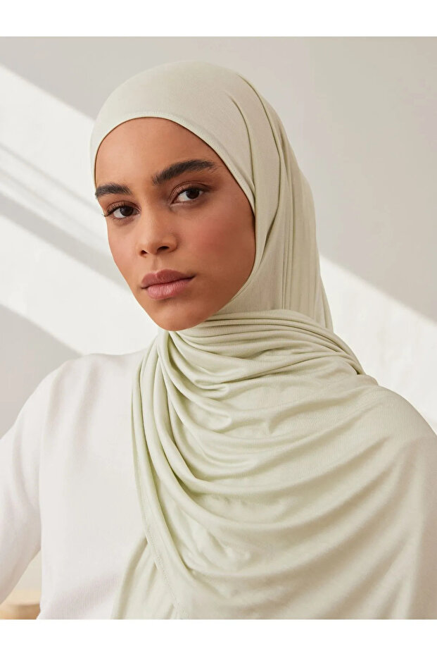 Premium Jersey Shawl | Color: Lime Cream | Dimensions: 180X70 cm | Hijab