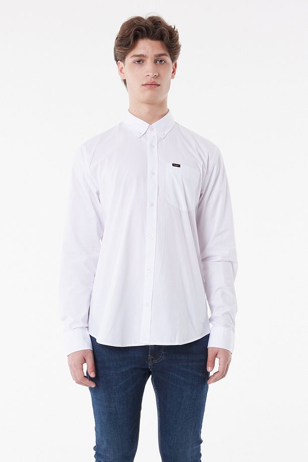 Regular Fit Normal Kesim %100 Pamuk Uzun Kollu Gömlek - 4