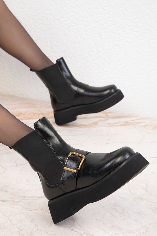 Siyah Kadın Bot & Bootie 19754 - 5
