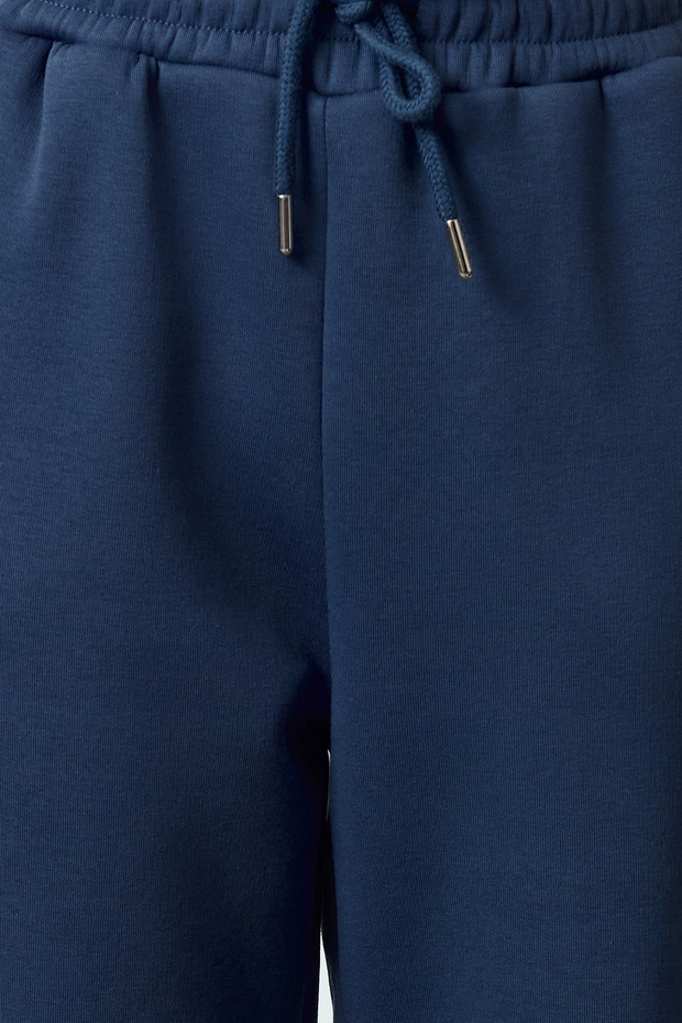 Indigo Gruby Polar Podstawowe Dzianinowe Spodnie Dresowe TWOAW22EA0468 - 3