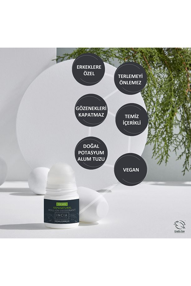 %100 Doğal Roll On Deodorant Erkeler İçin Ter Kokusu Önleyici Lekesiz 50 ml X 2 Adet - 6