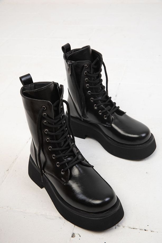Siyah Kadın Bot & Bootie 19757 - 2