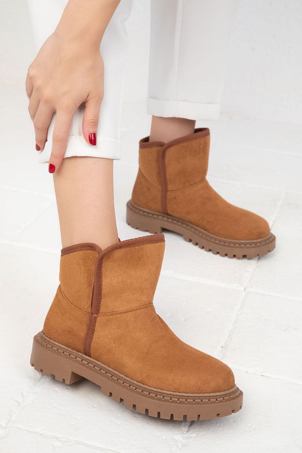 Taba Süet Kadın Bot & Bootie 19750 - 3