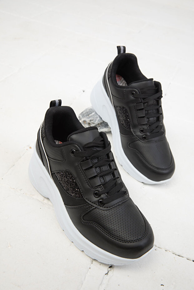 Siyah Kadın Sneaker 19730 - 4