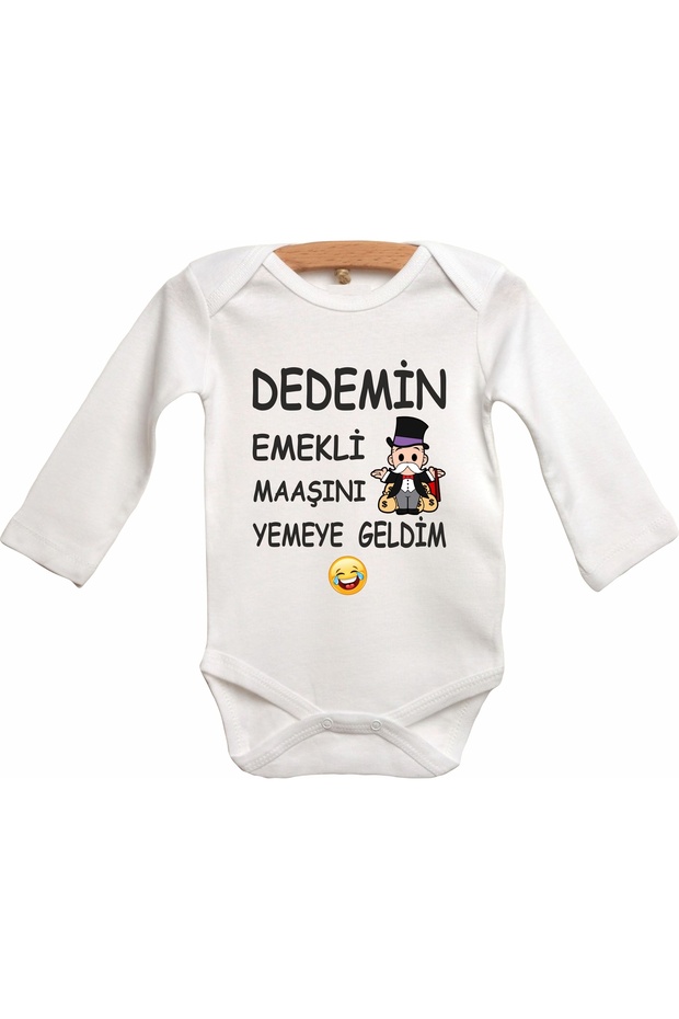 I'M Here to Eat My Grandfather's Retired Pay Written Baby Bodysuit