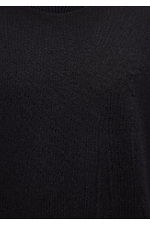 Bisiklet Yaka Siyah Basic Sweatshirt 0S10276-900 - 6