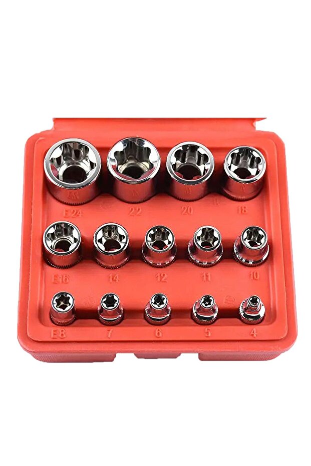 Kısa İç Torx E Lokma Takımı 14 Parça - 2