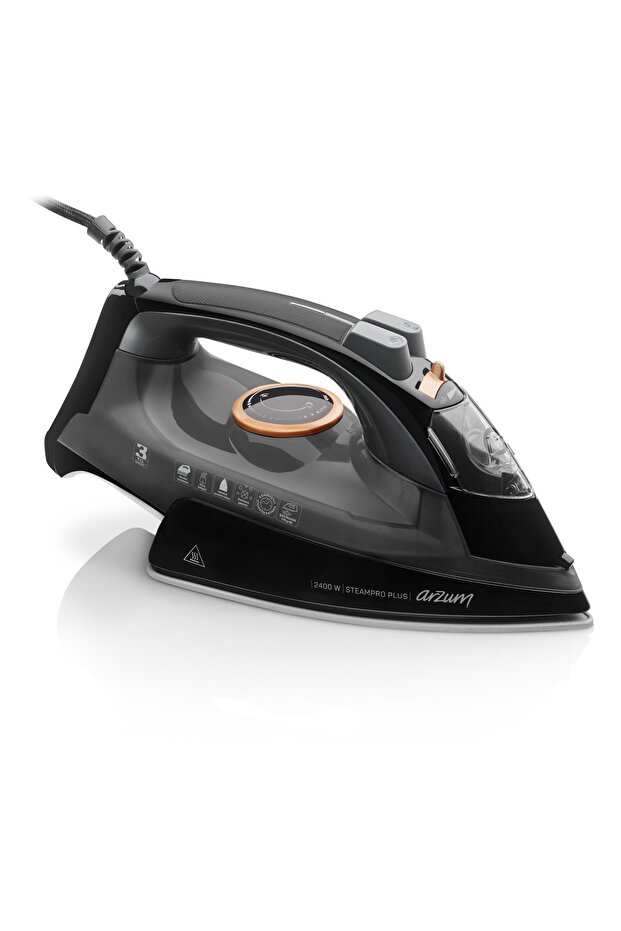 Steampro Plus Seramik Taban Buharlı Ütü 2400W Siyah - AR6000