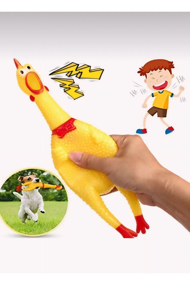 28 cm Sound-Making Harmless Rooster Toy, Rooster with Sound, Fun Rooster That Makes Sounds for Dogs and Cats