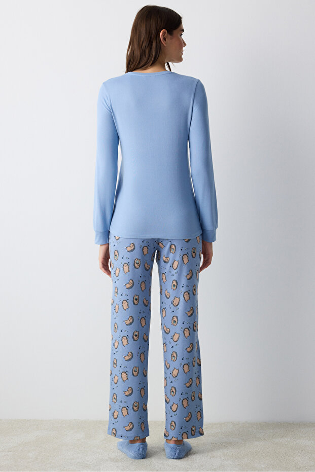 Have Fun Thermal Hellblau Pyjama Top - 4