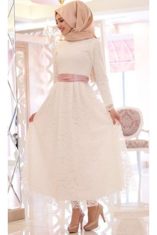 Enva Moda | Rana Dantel Elbise | Ekru - 2