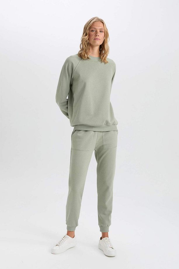 Regular Fit Jogger Kışlık Eşofman Altı Basic Düz Beli Lastikli Bağcıklı Cepli V2699az24wn - 5