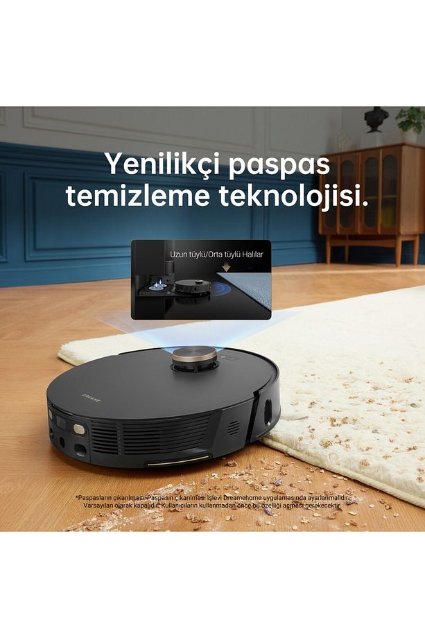 Ultra Robot Süpürge Siyah, 7000Pa Emiş, Kendi Kendini Boşaltma, Kendi Kendini Doldurma, - 5