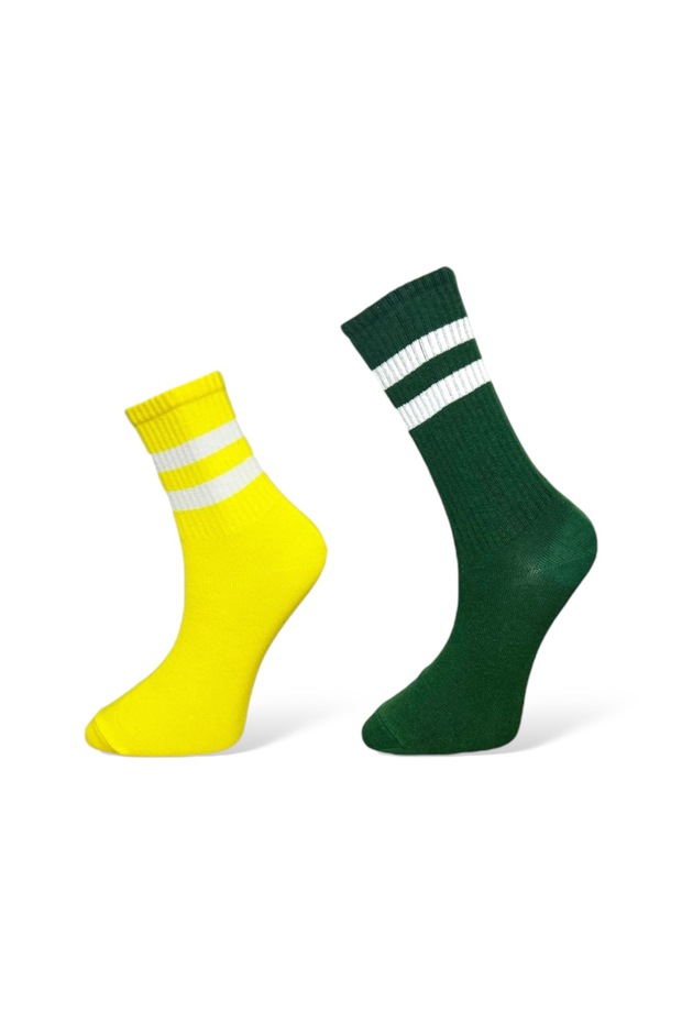 Pack of 2 Patterned Unisex Flexible Moisturizing Cotton Socks