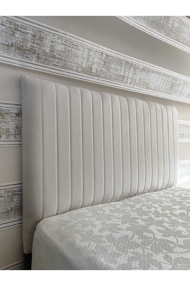 Tasarım Sonne Baza Yatak Başlık Kılıfı Krem 180 Cm - 4