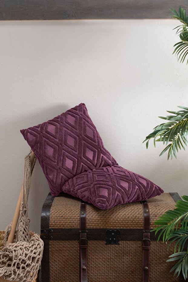 Bohemian Punch Embroidered Double-Sided 2-Piece Decorative Throw Pillow Cover 43X43 cm