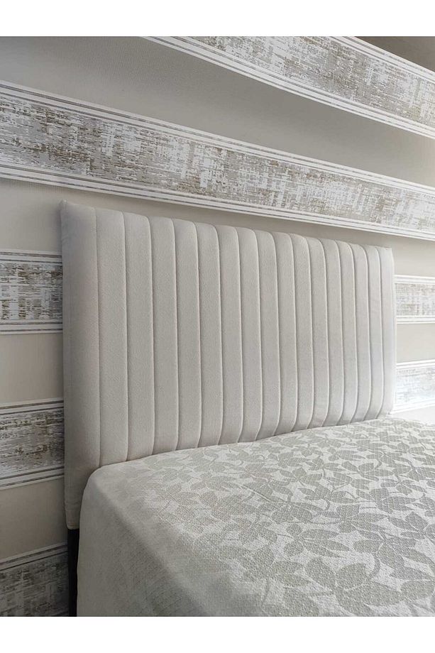Tasarım Sonne Baza Yatak Başlık Kılıfı Krem 180 Cm - 8