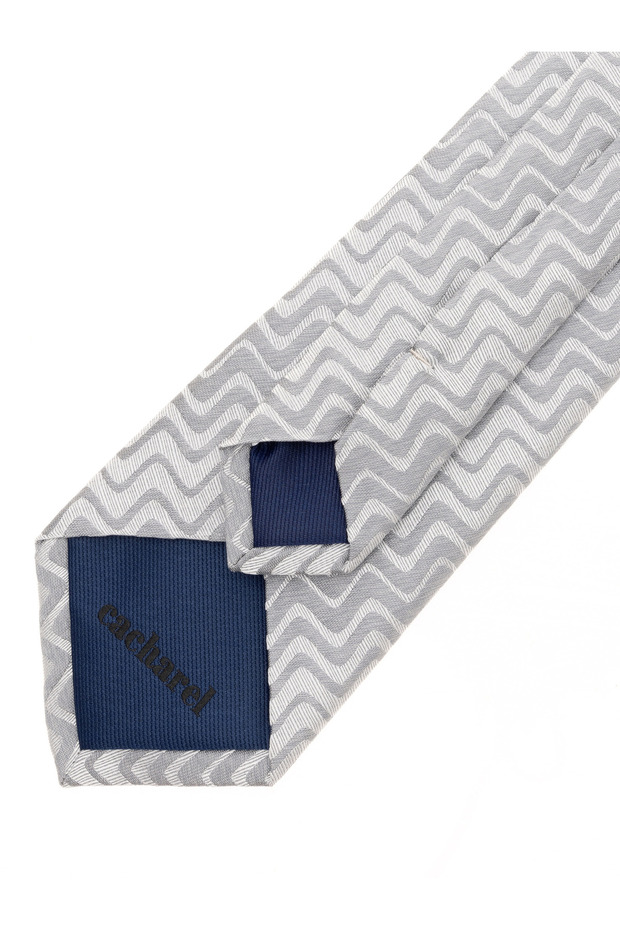 ربطة عنق حريرية رمادية 50274252 -100 - 3