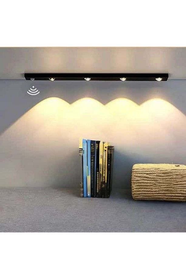3 Adet 60 cm Sensörlü, Sensörsüz Kullanılabilir Usb Şarjlı Taşınabilir Mutfak, Dolap, Gece Lambası - 1