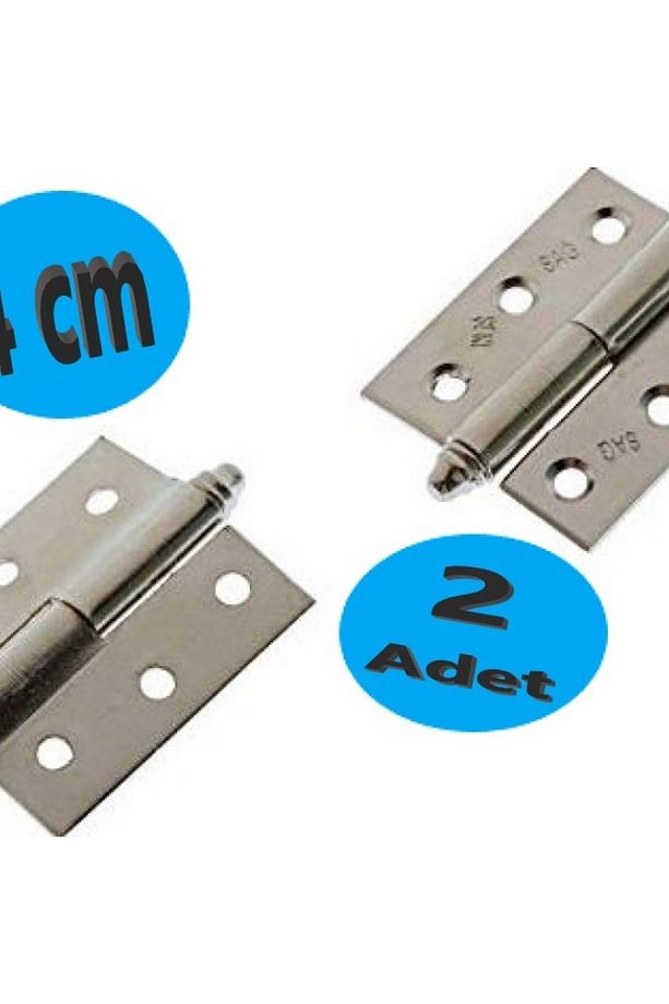 Alüminyum Sağ Okka Menteşe Nikel 4 Cm. 2 Adet - 1
