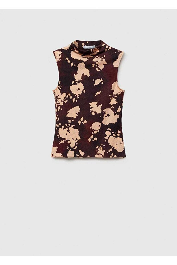 Desenli perkins yaka bluz - 3