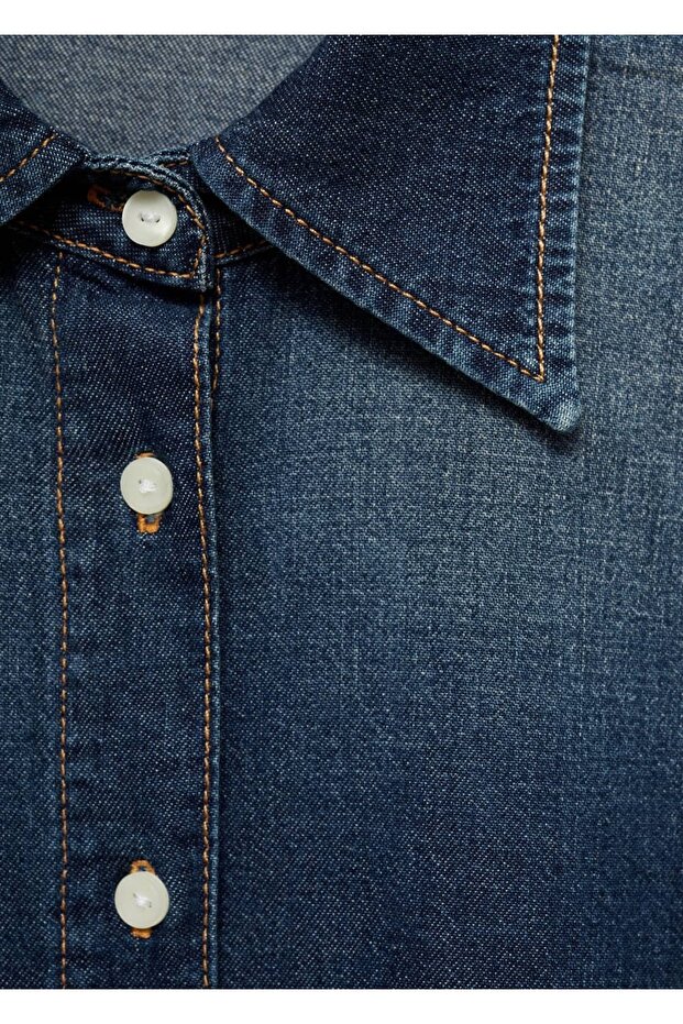 Geniş kesim gömlek ceket - 5