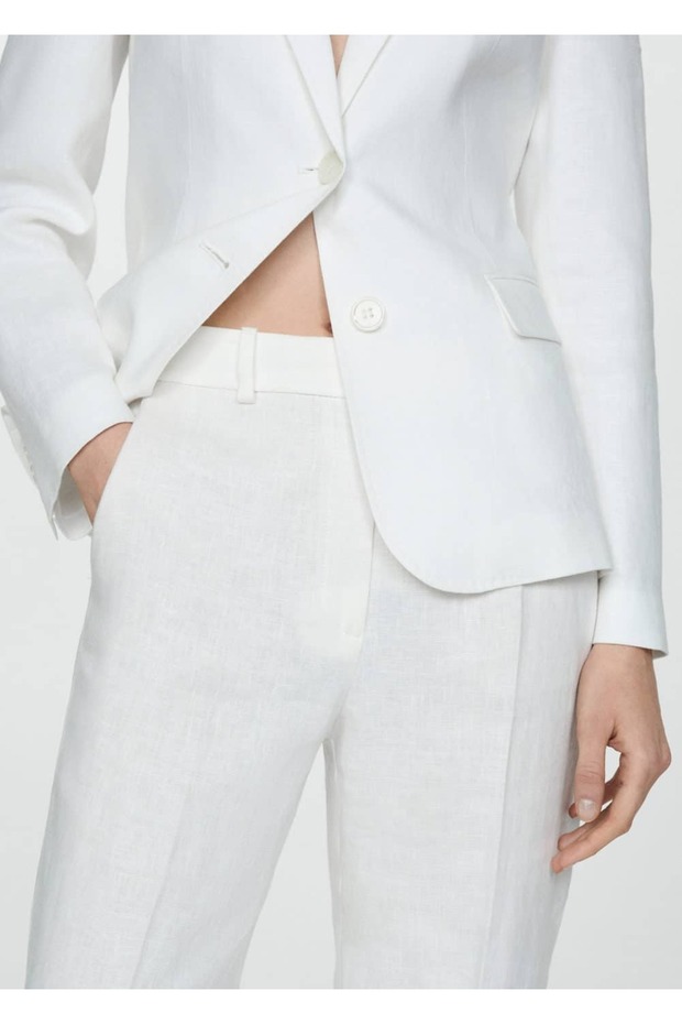 %100 keten pantolon - 5