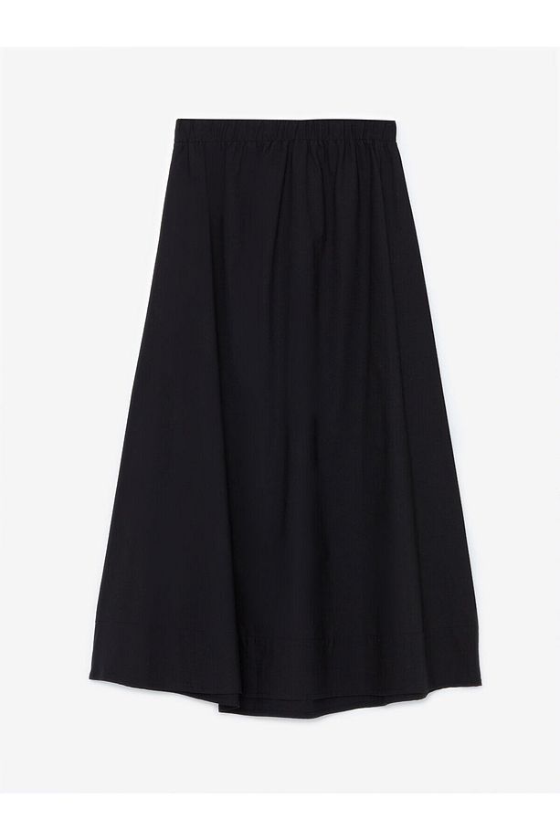 Lcw Beli Lastikli Düz Poplin Kadın Etek - 2