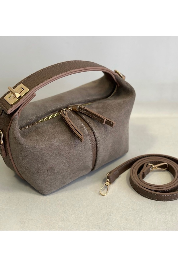 Women's Suede Genuine Leather Shoulder Bag New Season Small Size