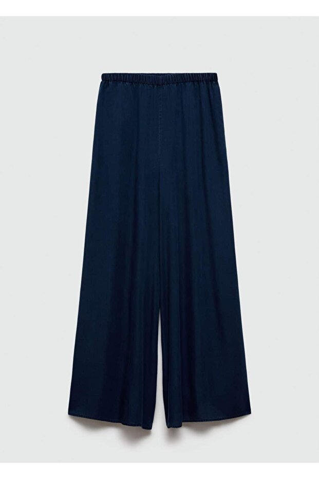 Beli lastikli lyocell pantolon - 3