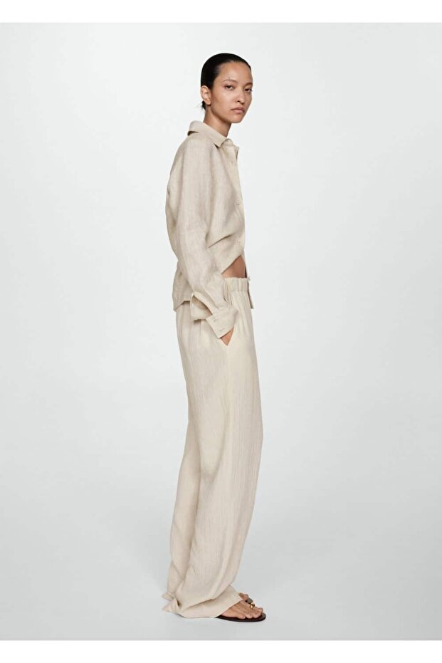 Pamuklu Wideleg pantolon - 2